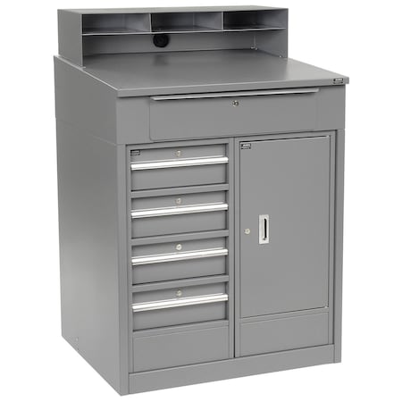 Global Industrial Cabinet Base 30 D X 51-1/2 in H, 34-1/2 in W X Steel, Gray 237408